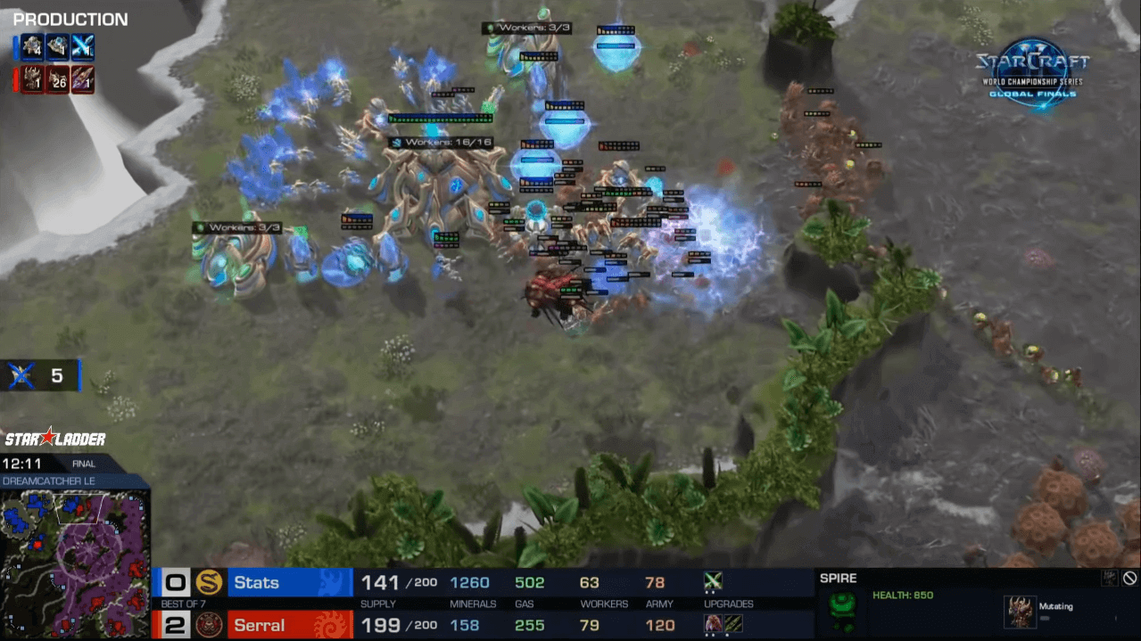 Even without playing StarCraft II, you can tell from the screenshot that something didn't go according to plan in that match.