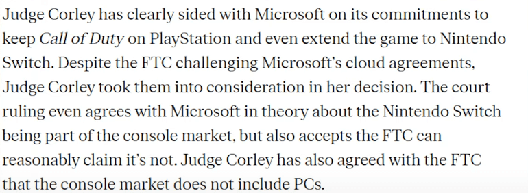Judge Corney did not find the FTC regulator's arguments persuasive.