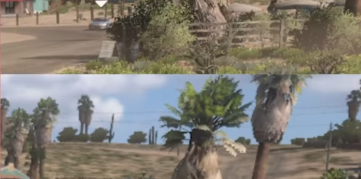 Above is a close up image, below is something far away from the game model