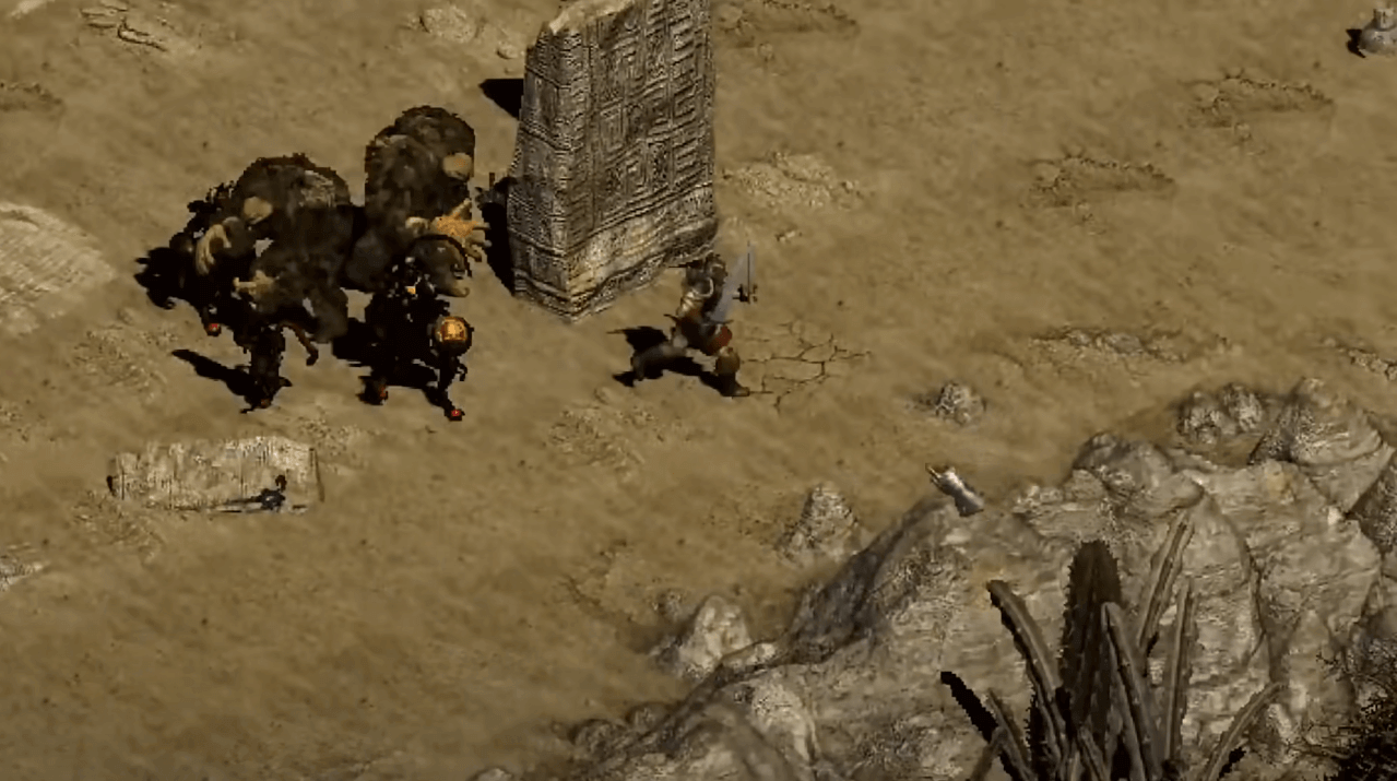 No, it wasn't. In Diablo II, the characters couldn't even walk diagonally correctly...