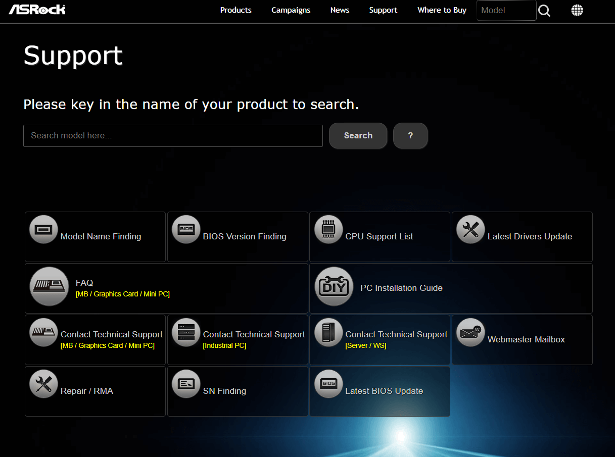 For example, on the ASRock manufacturer's website you can examine the motherboard in detail and even see how it will work with your hardware. Here is the link: https://www.asrock.com/support/index.asp